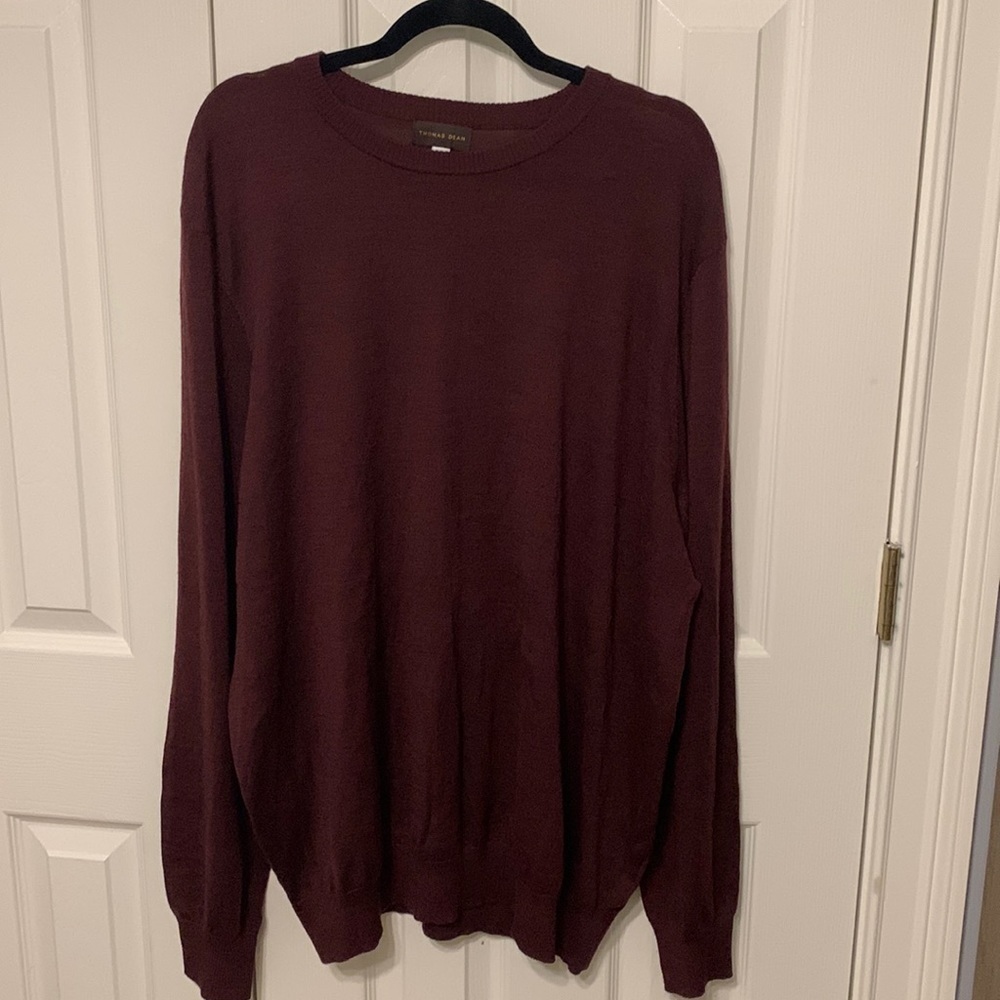 Thomas Dean Crewneck Lightweight Merino Wool XXL Sweater